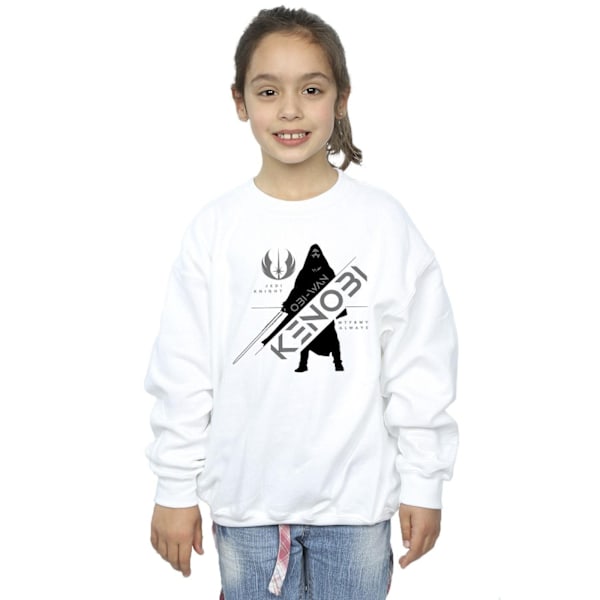 Star Wars Girls Obi-Wan Kenobi Jedi Knight Sweatshirt 5-6 år White 5-6 Years