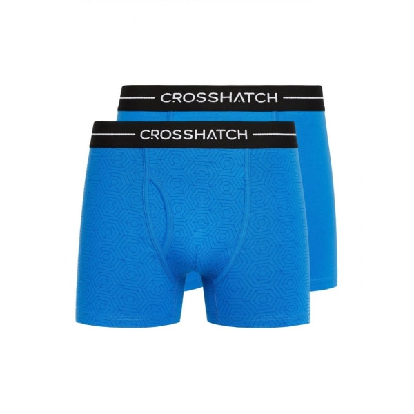 Crosshatch Mens Hexter Boxer Shorts (2-pack) L Blå Blue L