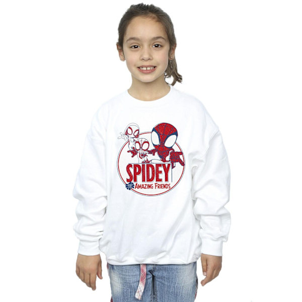 Marvel Girls Spidey And His Amazing Friends Circle Sweatshirt 1 White 12-13 Years