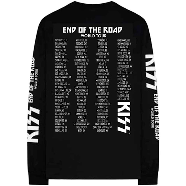 Kiss Unisex Adult End Of The Road Tour Long-Sleeved T-Shirt M B Black M