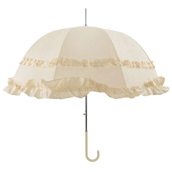 X-Brella Dam/Dam Double Frill Bröllop Paraply Stick One Ivory One Size