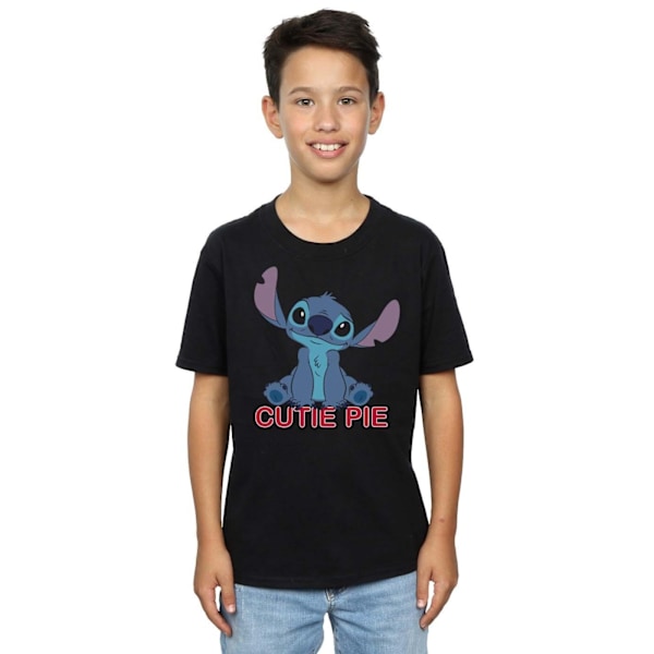 Disney Boys Lilo And Stitch Stitch Cutie Pie T-Shirt 7-8 år Black 7-8 Years