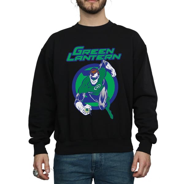 DC Comics Herr Grön Lykta Leap Sweatshirt XL Svart Black XL