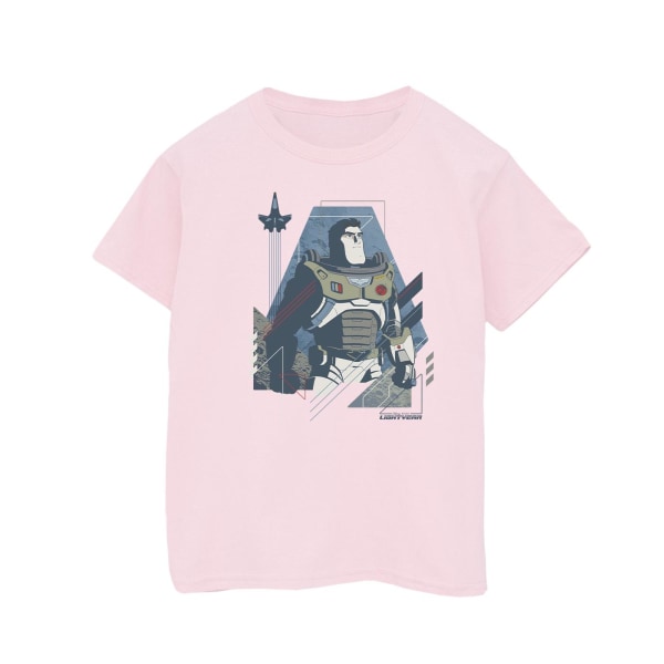 Disney Girls Lightyear Look To The Stars Bomull T-shirt 5-6 år Baby Pink 5-6 Years