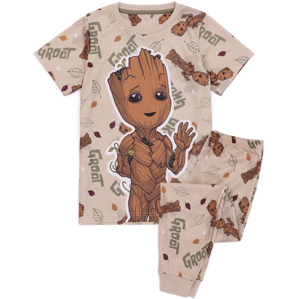 Guardians Of The Galaxy Boys I Am Groot All-Over Print Pyjamas S Brown 4-5 Years