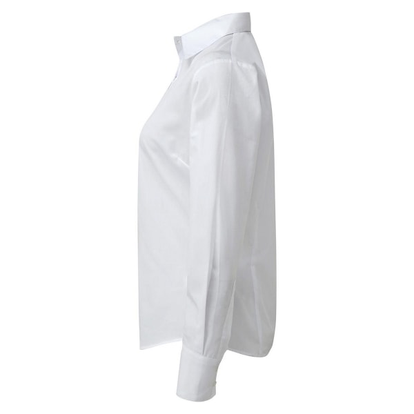 Premier Dam/Dam Poplin Långärmad Blus 10 UK Vit White 10 UK