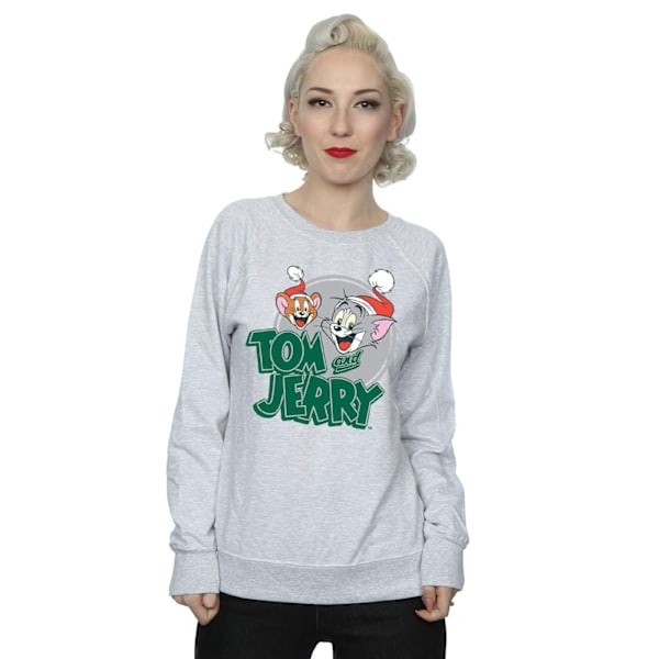 Tom And Jerry Dam/Damer Julhälsningar Sweatshirt L Han Heather Grey L