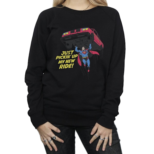 DC Comics Dam/Kvinnor Superman New Ride Sweatshirt S Svart Black S