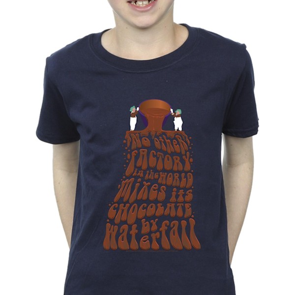Willy Wonka Boys Chocolate Waterfall T-shirt 5-6 år Marinblå Navy Blue 5-6 Years