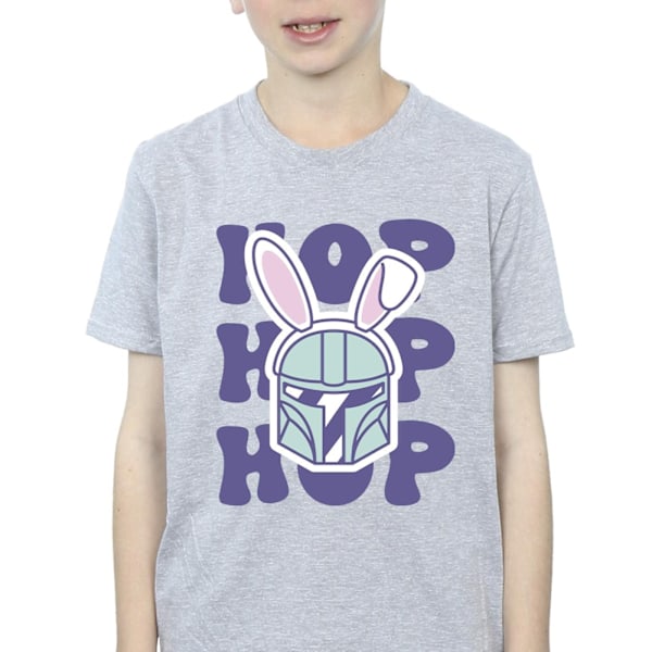 Star Wars Boys The Mandalorian Hop Into Easter T-Shirt 7-8 år Sports Grey 7-8 Years