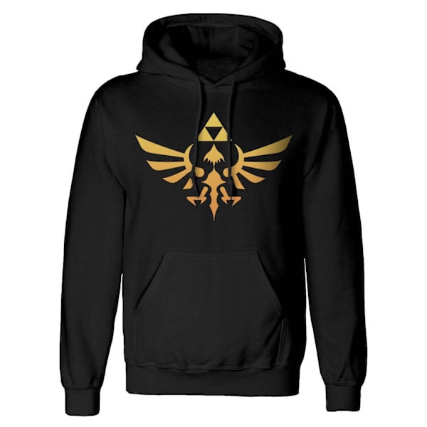 The Legend Of Zelda Unisex Vuxen Hyrule Logotyp Pullover Hoodie M Black M