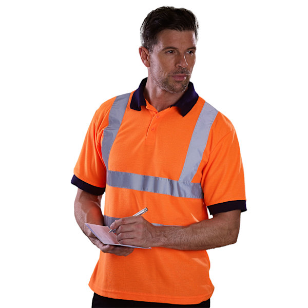 Yoko Unisex Hi-Vis Säkerhet Kortärmad Polotröja S Orange Orange S