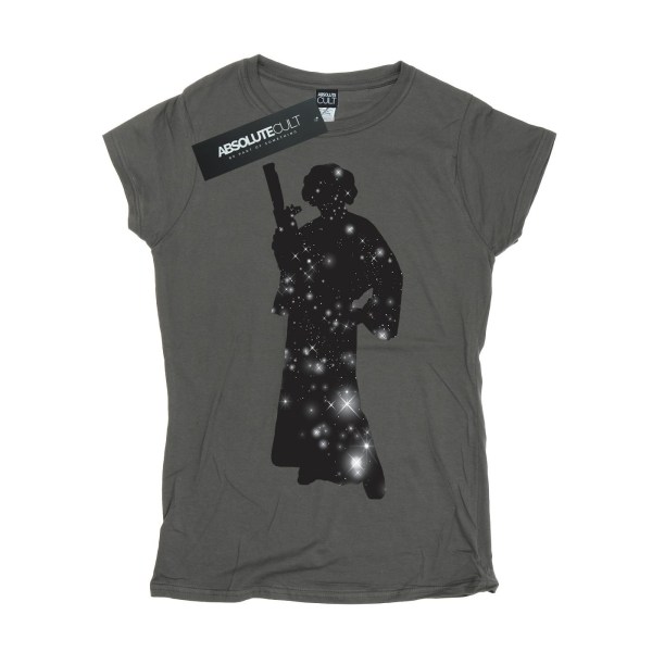 Star Wars Dam/Dam Prinsessan Leia Stars T-shirt bomull XL C Charcoal XL