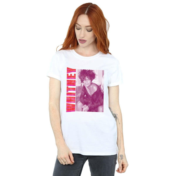 Whitney Houston Dam/Damer Whitney Pose Bomull Boyfriend T-Shirt XXL Vit White XXL