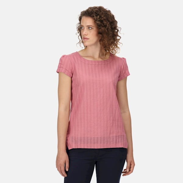 Regatta Dam/Dam Jaelynn Dobby Bomull T-shirt 18 UK Heathe Heather Rose 18 UK