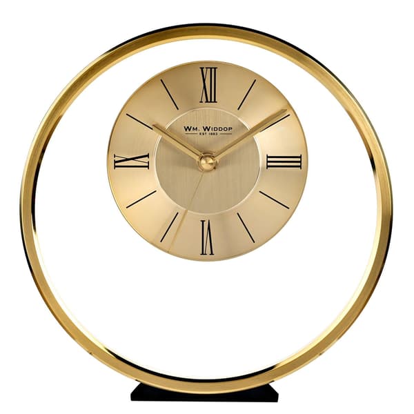 Wm.Widdop Rund Guld Mantel Klocka One Size Guld Gold One Size