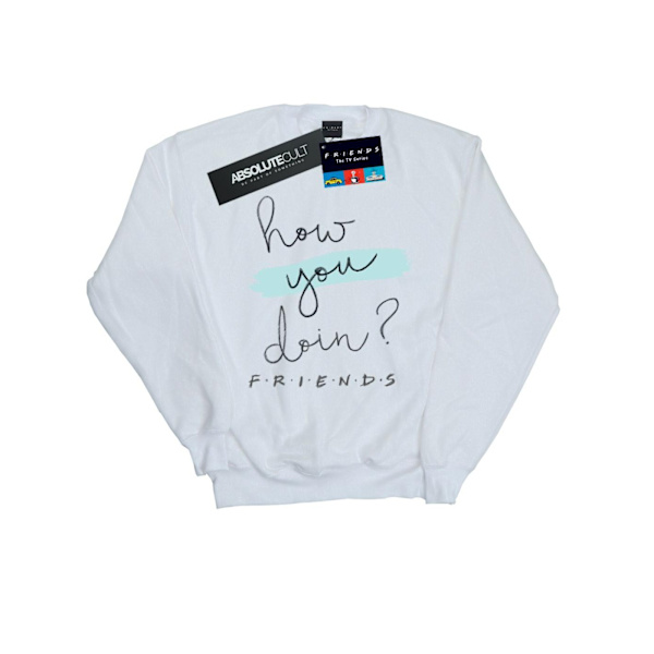 Friends Dam/Damer Hur Mår Du? Handskrift Sweatshirt S Vit White S