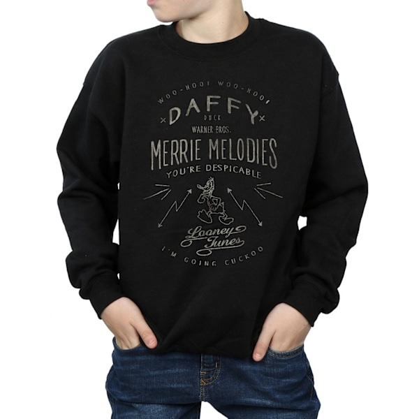 Looney Tunes Boys Daffy Duck Despicable Sweatshirt 9-11 år B Black 9-11 Years