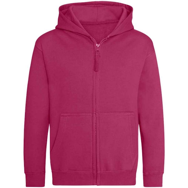 AWDis Cool Barn/Kids Zoodie Full Zip Hoodie 7-8 År Rosa Hot Pink 7-8 Years