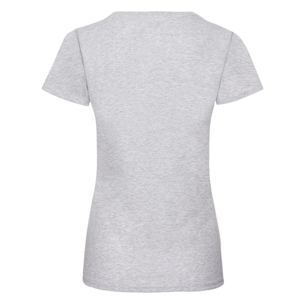 Fruit of the Loom Dam/Damer Valueweight Heather Lady Fit T-shirt Heather Grey 10 UK