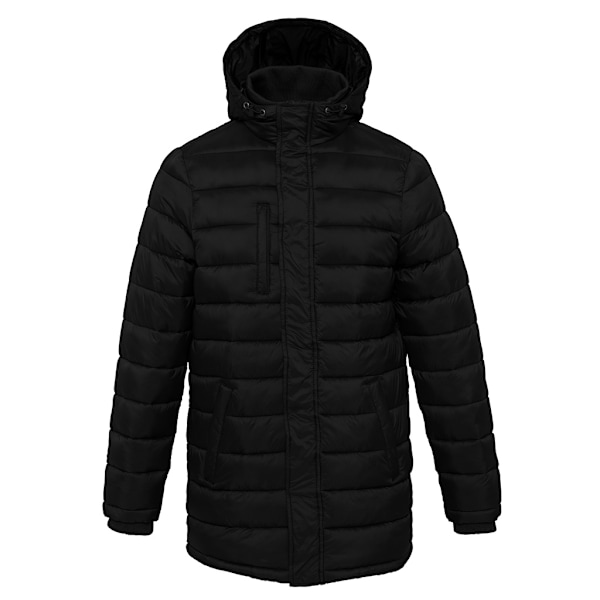 Kariban Herr Lätt Lång Vadderad Parka Jacka M Svart Black M