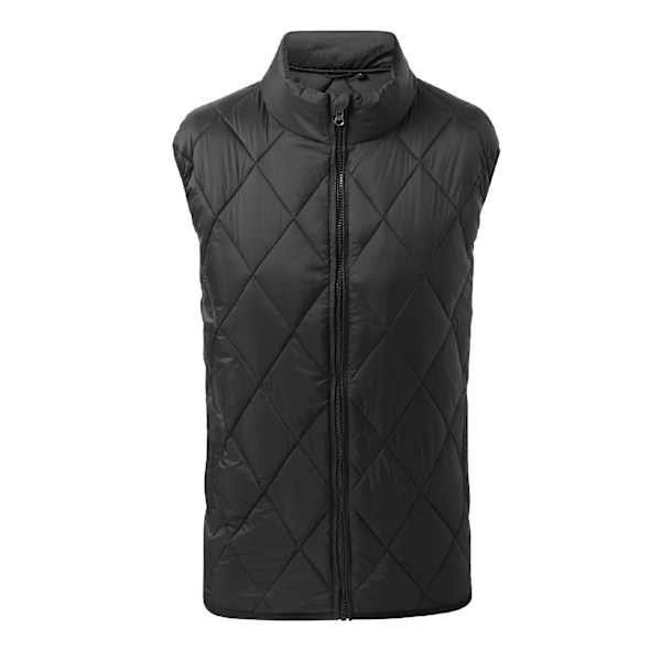 2786 Herr Diamant Rutig Vadderad Väst XL Svart Black XL
