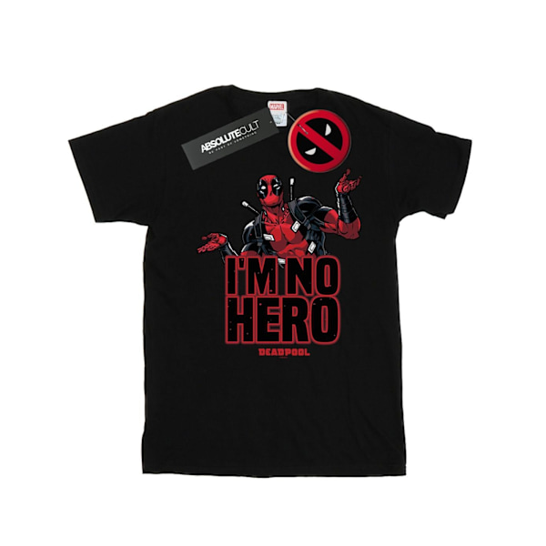 Marvel Dam/Damer Deadpool I´m No Hero Bomull Boyfriend T-Sh Black XXL