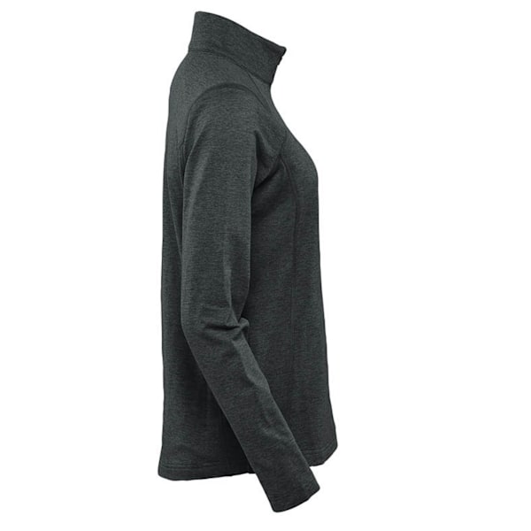 Stormtech Dam/Kvinnor Treeline Performance Quarter Zip Pullov Black Heather XL