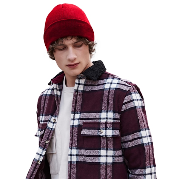 Beechfield Återvunnen Cuffed Beanie En Storlek Klassisk Röd Classic Red One Size