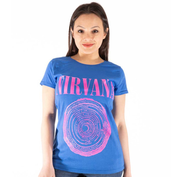 Nirvana dam/dam vestibul bomull T-shirt M Blå Blue M