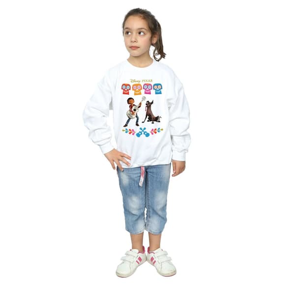 Disney Flickor Coco Miguel Logotyp Tröja 9-11 År Vit White 9-11 Years