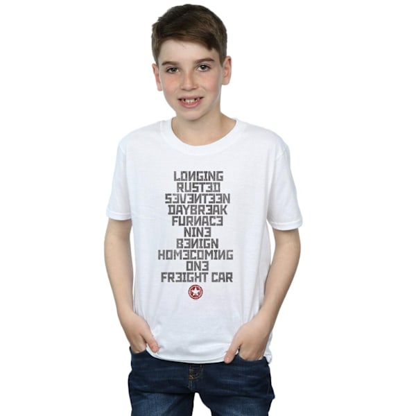 Marvel Boys Winter Soldier Trigger Words T-Shirt 12-13 år Vit White 12-13 Years