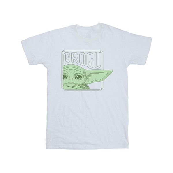 Star Wars Pojkar The Mandalorian Grogu Box T-shirt 9-11 år Vit White 9-11 Years