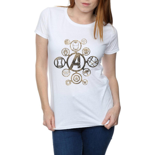 Avengers Infinity War Dam T-shirt i bomull för kvinnor/damer, storlek XL, vit White XL