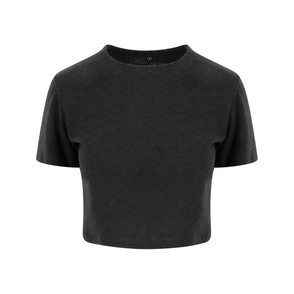 Awdis Womens/Ladies Triblend Crop T-Shirt S Black Heather Black Heather S