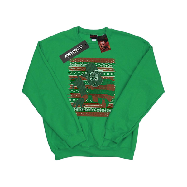 A Nightmare On Elm Street Herr Jul Fair Isle Sweatshirt M Irish Green M