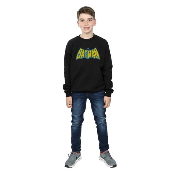 DC Comics Pojkar Batman Crackle Logo Tröja 7-8 År Svart Black 7-8 Years