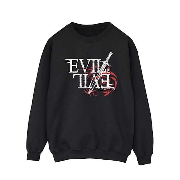 Netflix The Witcher Evil Is Evil Sweatshirt M Svart Black M