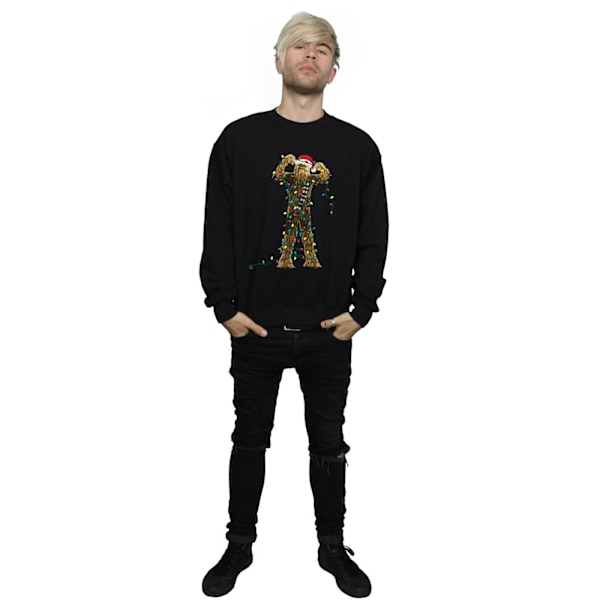 Star Wars Chewbacca Julbelysning Sweatshirt M Svart Black M