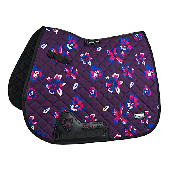 ARMA Hyde Park Flowers Hästschabrak 15in - 16.5in Lila/Svart Purple/Black 15in - 16.5in