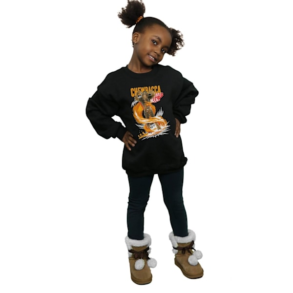 Star Wars Chewbacca Gigantic Sweatshirt för flickor 7-8 år Svart Black 7-8 Years