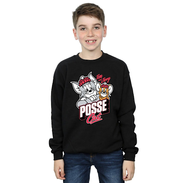 Tom And Jerry Boys Posse Cat Sweatshirt 12-13 År Svart Black 12-13 Years