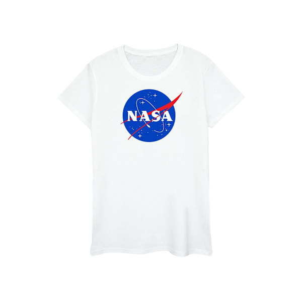 NASA Dam/Damer Classic Insignia Logo Bomull Boyfriend T-Shi White M