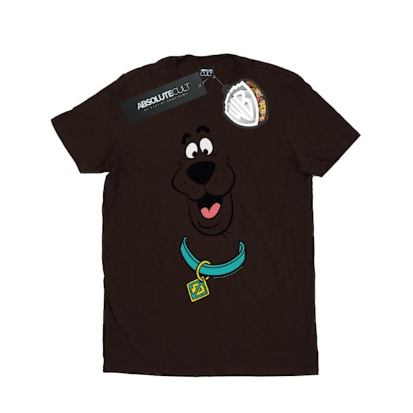 Scooby Doo Dam/Kvinnor Stor Ansikte Bomull Pojkvän T-Shirt S Ch Chocolate S