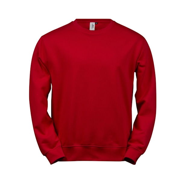 Tee Jays Power Sweatshirt för män 4XL Röd Red 4XL