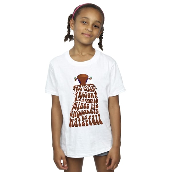 Willy Wonka Flickor Choklad Vattenfall Bomull T-shirt 9-11 År White 9-11 Years
