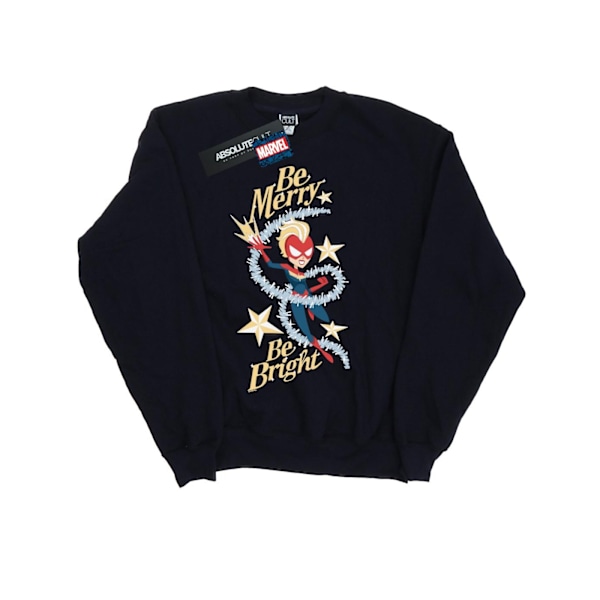 Marvel Womens/Ladies Be Merry Be Bright Sweatshirt XXL Marinblå Navy Blue XXL