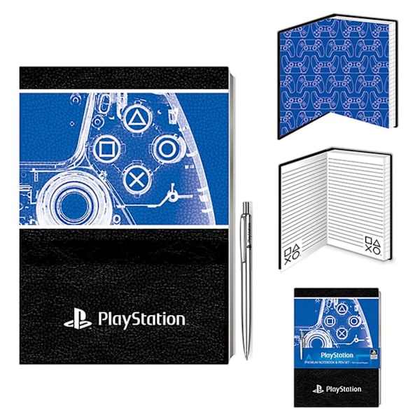 Playstation X-Ray Dualsense Controller Notebook & Pen Set One S Black/Blue/White One Size