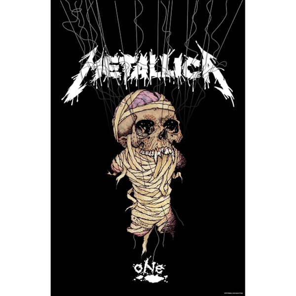 Metallica One Textil Affisch En Storlek Svart/Brun/Vit Black/Brown/White One Size