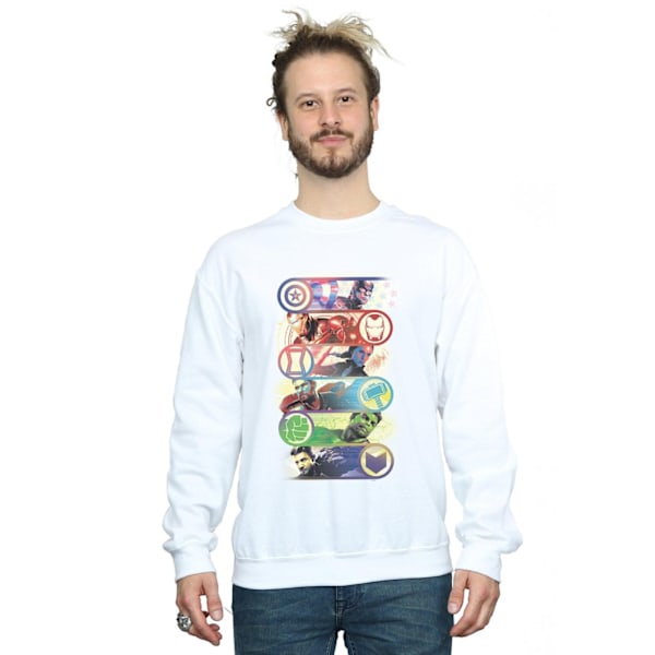 Marvel Mens Avengers Endgame Original Heroes Sweatshirt L Vit White L